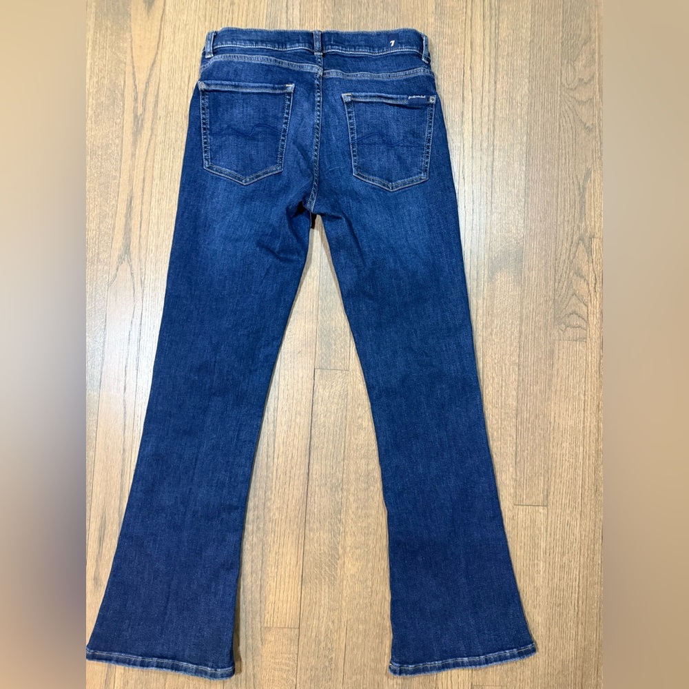 7 For All Mankind Tailorless Bootcut Dark Blue Jeans-Size 31 - Picture 2 of 15